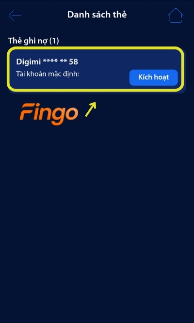 Lựa chọn thẻ muốn tra cứu số thẻ