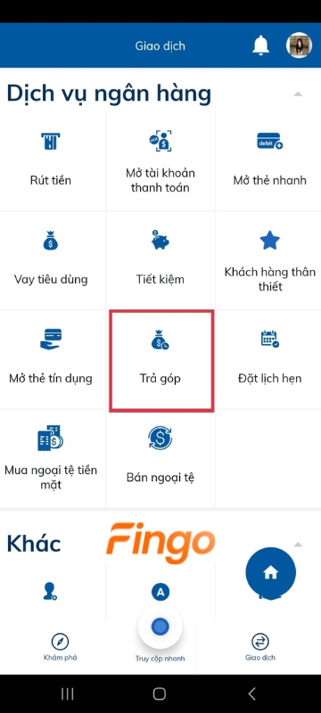 Trả góp qua Internet Banking/Mobile Banking