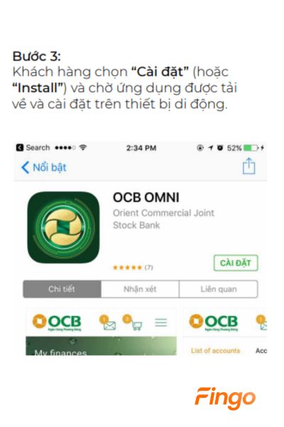 Chờ ứng dụng được tải về và cài đặt trên thiết bị di động.