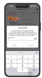 ký hợp đồng bằng mã OTP