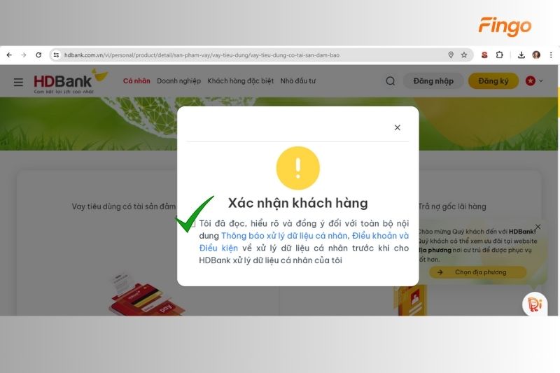 Bấm dấu tick để "Xác nhận khách hàng"