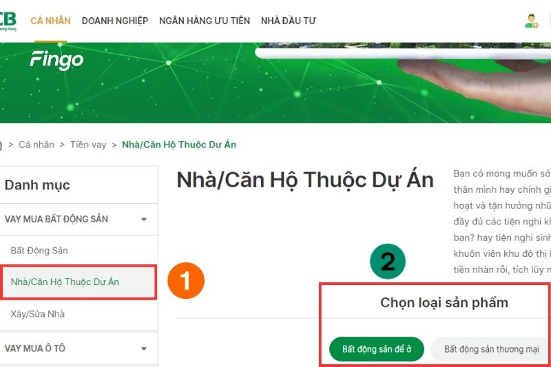 Lựa chọn loại sản phẩm mà bạn quan tâm.