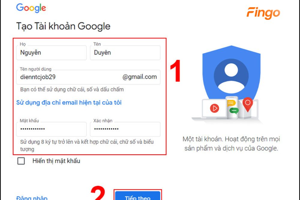 đăng ký gmail tạo kênh youtube