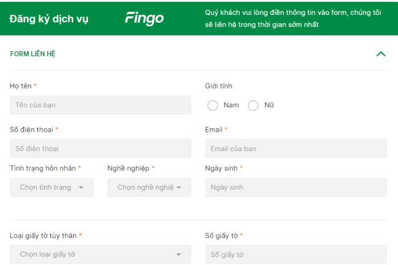 Điền thông tin vào "Form liên hệ" và đợi nhân viên liên lạc lại.