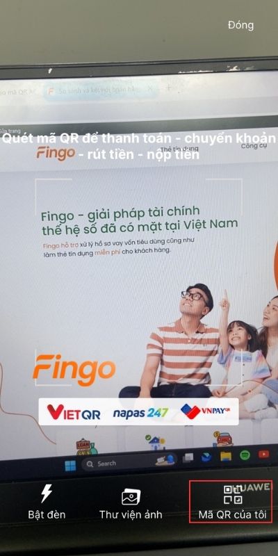 Chọn Mã QR của tôi để mở mã code cá nhân