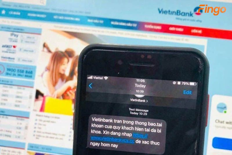 Gửi tin nhắn mạo danh ngân hàng Vietinbank lừa đảo
