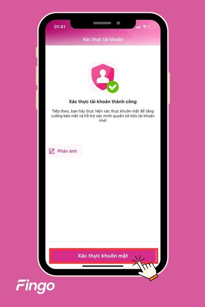 MoMo thông báo bạn đã xác thực thông tin thành công.