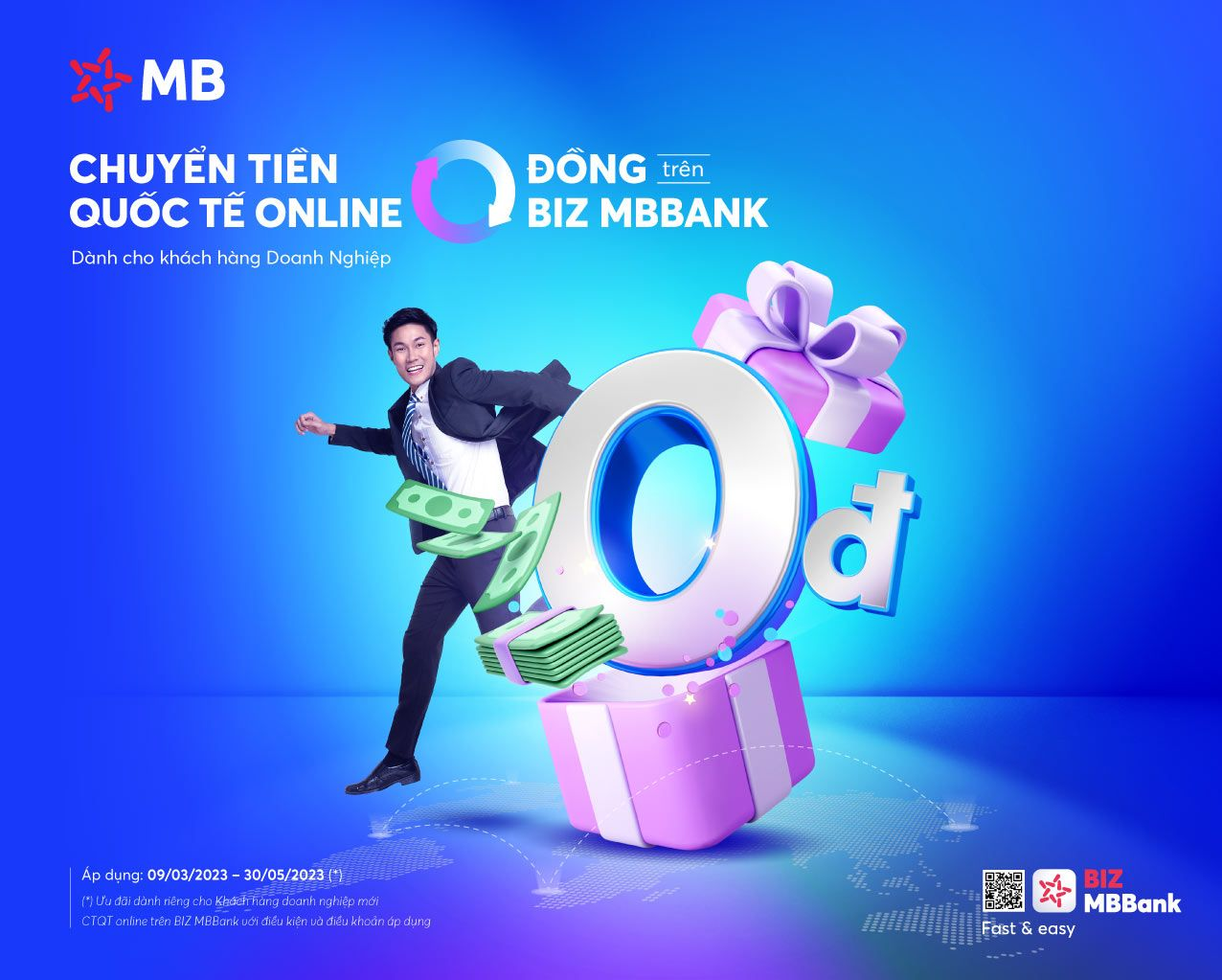 Chuyển tiền quốc tế online đơn giản, phí hấp dẫn từ ngân hàng MB bank