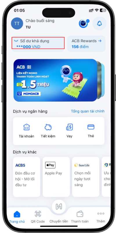 Số dư khả dụng ACB là gì?