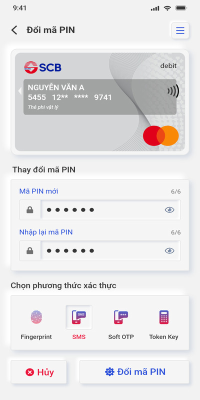 Xác thực đổi mã PIN