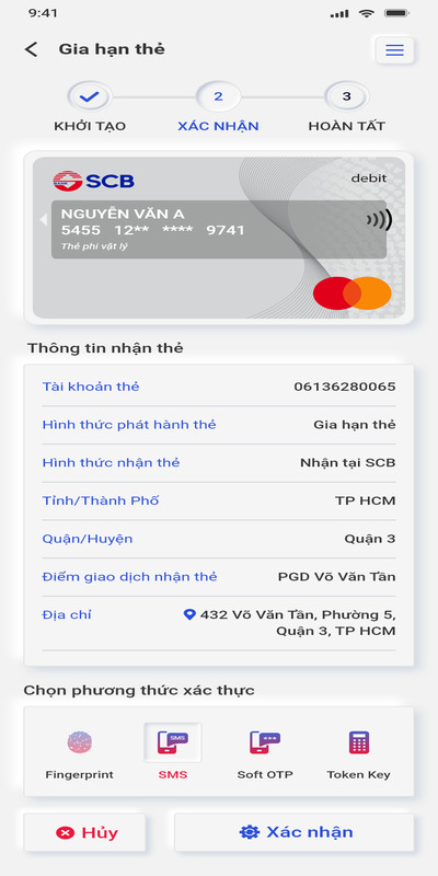 Bấm xác nhận giao dịch