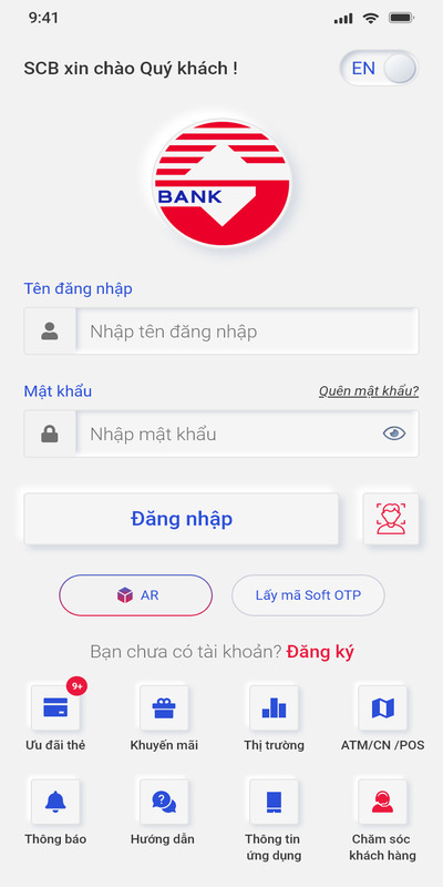Nhấn chọn mục Đăng ký được tô đỏ để đăng ký ứng dụng
