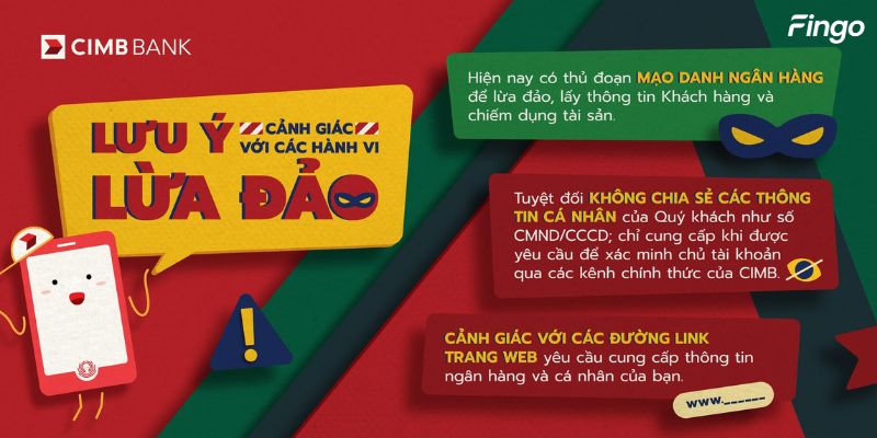 Cảnh báo các hành vi giả mạo ngân hàng CIMB lừa đảo